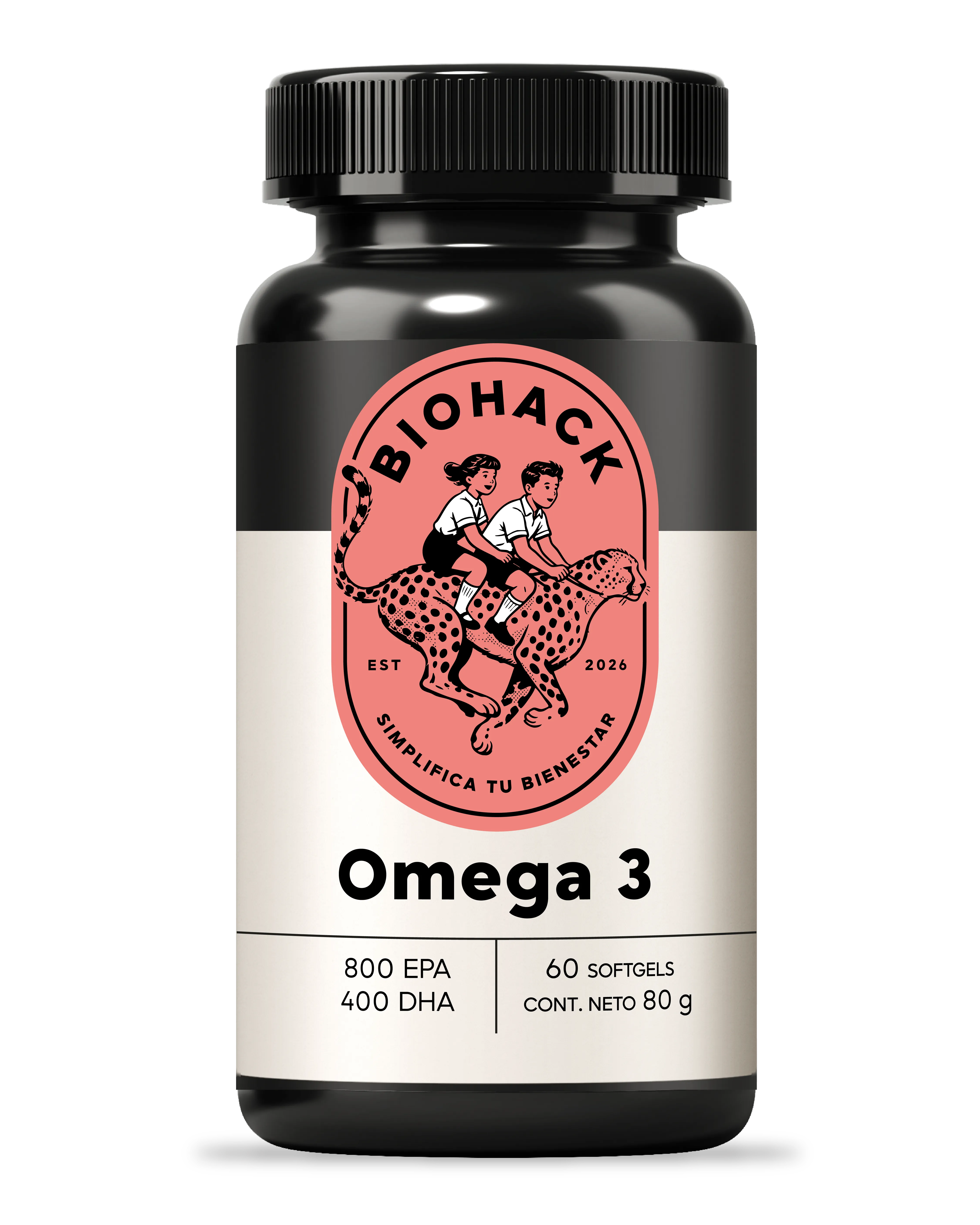 Frasco de Biohack Omega 3